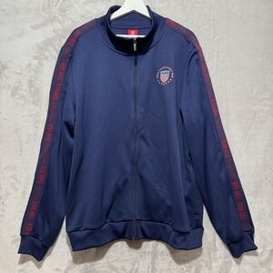 Team USA Olympics Track Jacket Mens XL Blue Full Zip Tape Logo United States
